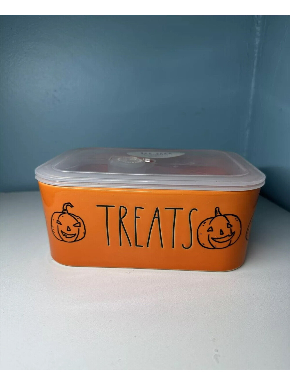 Rae Dunn Halloween Treats Ceramic Bowl with Lid